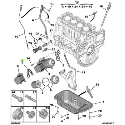 for Peugeot 110436 Gasket Set Oil Cooler OE Replacement Xx755 
