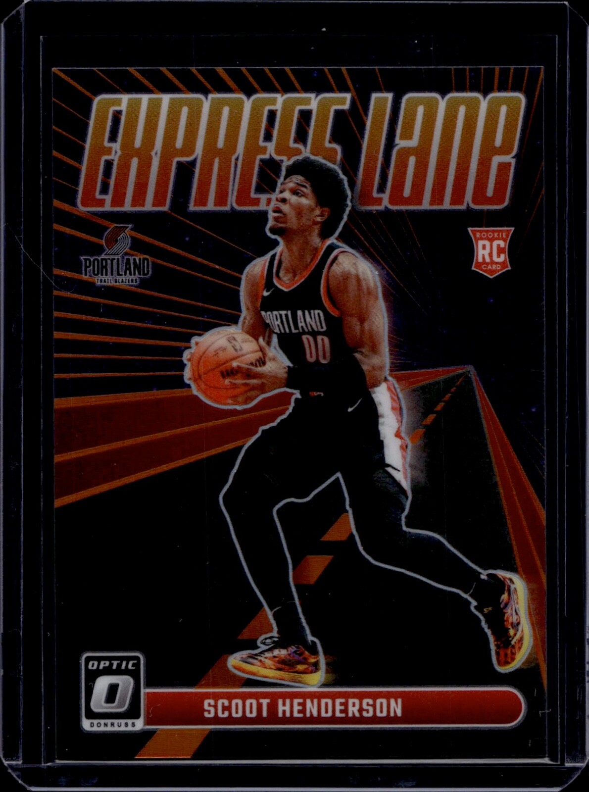 2023-24 Panini Optic Basketball Scoot Henderson #14 Express Lane Orange /39 RC