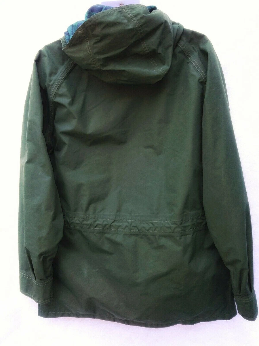 Green jacket with plaid lining clearance