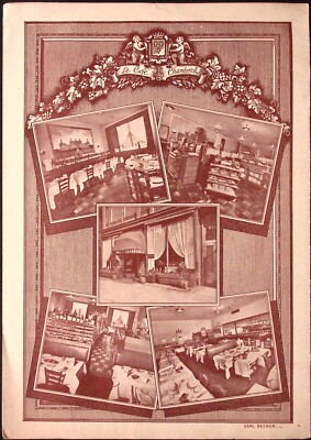 1944 La Cafe Chambord French Provincial Suisine Par Excellence NYC