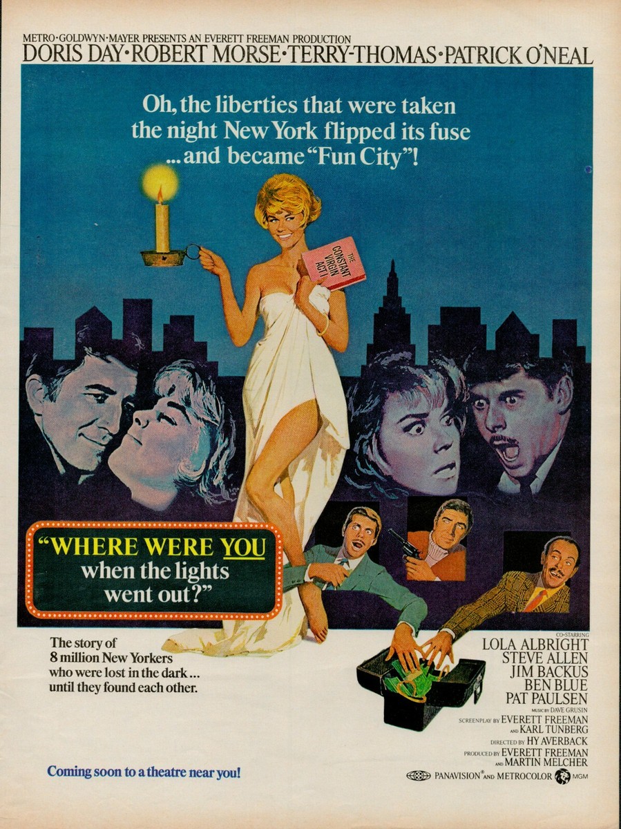 1968 DORIS DAY MGM Movie FUN CITY Where Were You When Light Out