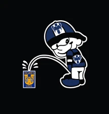 Monterrey  Peeing Tigres Decal Car Mty Vinyl Sticker soccer Orinando Liga MX