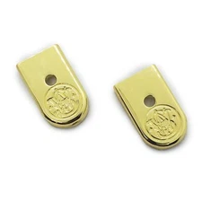 2 x Smith & Wesson Bodyguard 380, 6 Round Factory Metal Magazine Plates Gold