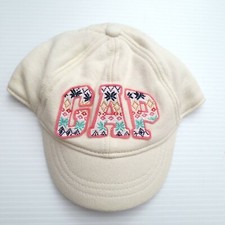 Baby GAP Logo Khaki Cream Hat Cap - S/M - NWT