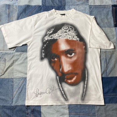 Vintage 2pac Portrait Airbrush Style 