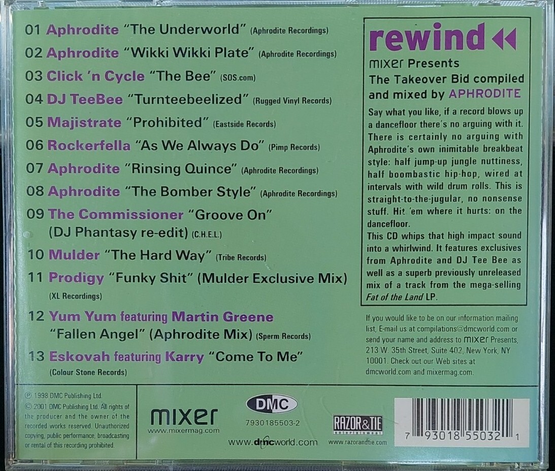 Mixer Presents: Aphrodite- Takeover Bid: Round One (CD, Feb-2001
