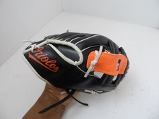 Franklin Orioles Black Faux Leather Baseball Glove Mitt MLB 9.5" Kids Child RHT