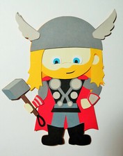 Super Hero Thor Paper Doll Paper Die Cut Scrapbook Embellishment