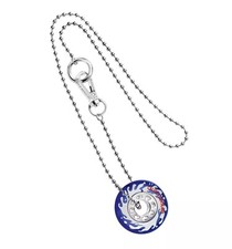 Collana Calvin Klein KJJALN090100 Unisex Blue Silver Necklace Misura One Size...