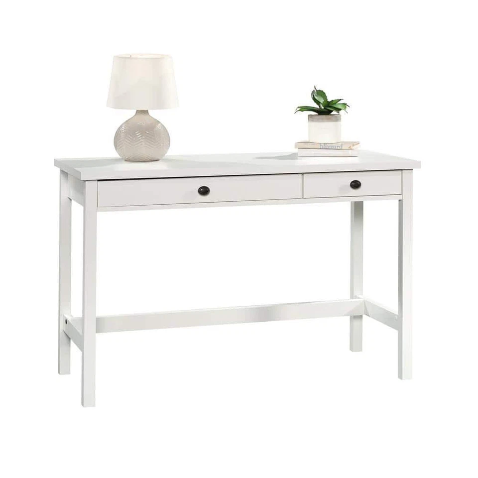 SAUDER Writing Desk County 47.165-in Rectangular Engineered Wood Line Soft White - Image 3 of 4