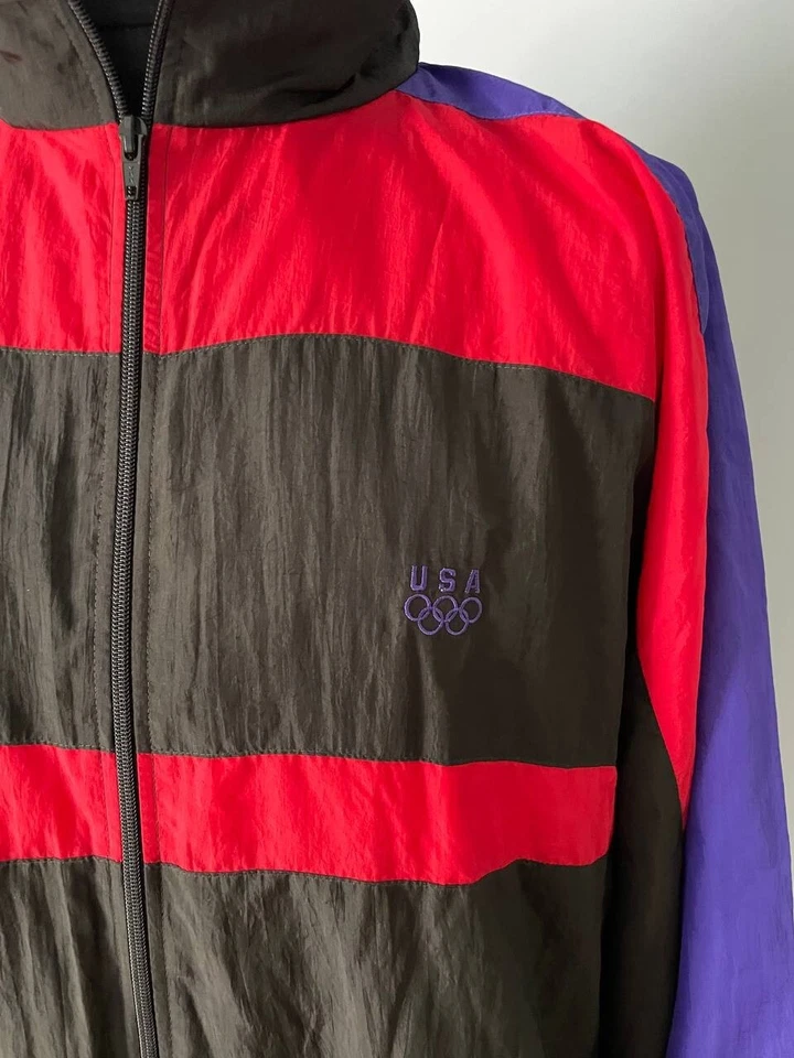 Vintage USA Olympic Windbreaker Jacket Size Xl NEW - Image 2 of 4