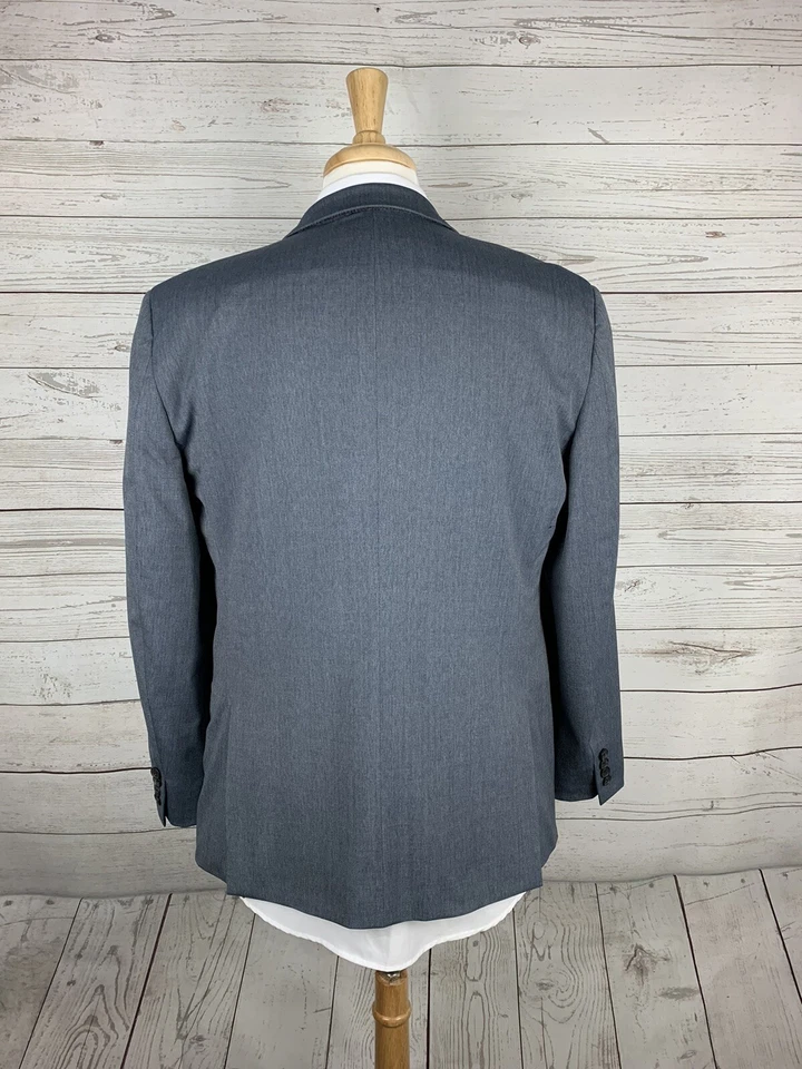 Theory Blue One Button Sport Coat Mens Size 42R Wool Blend - Image 4 of 4