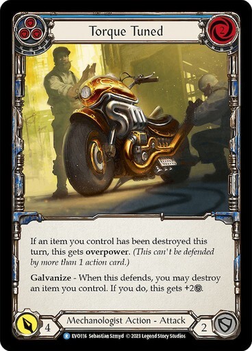 Torque Tuned (Blue) Rare Bright Lights Flesh and blood TCG NM
