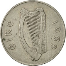 #419162 M&uuml;nze, IRELAND REPUBLIC, 10 Pence, 1969, VZ, Copper-nickel, KM:23