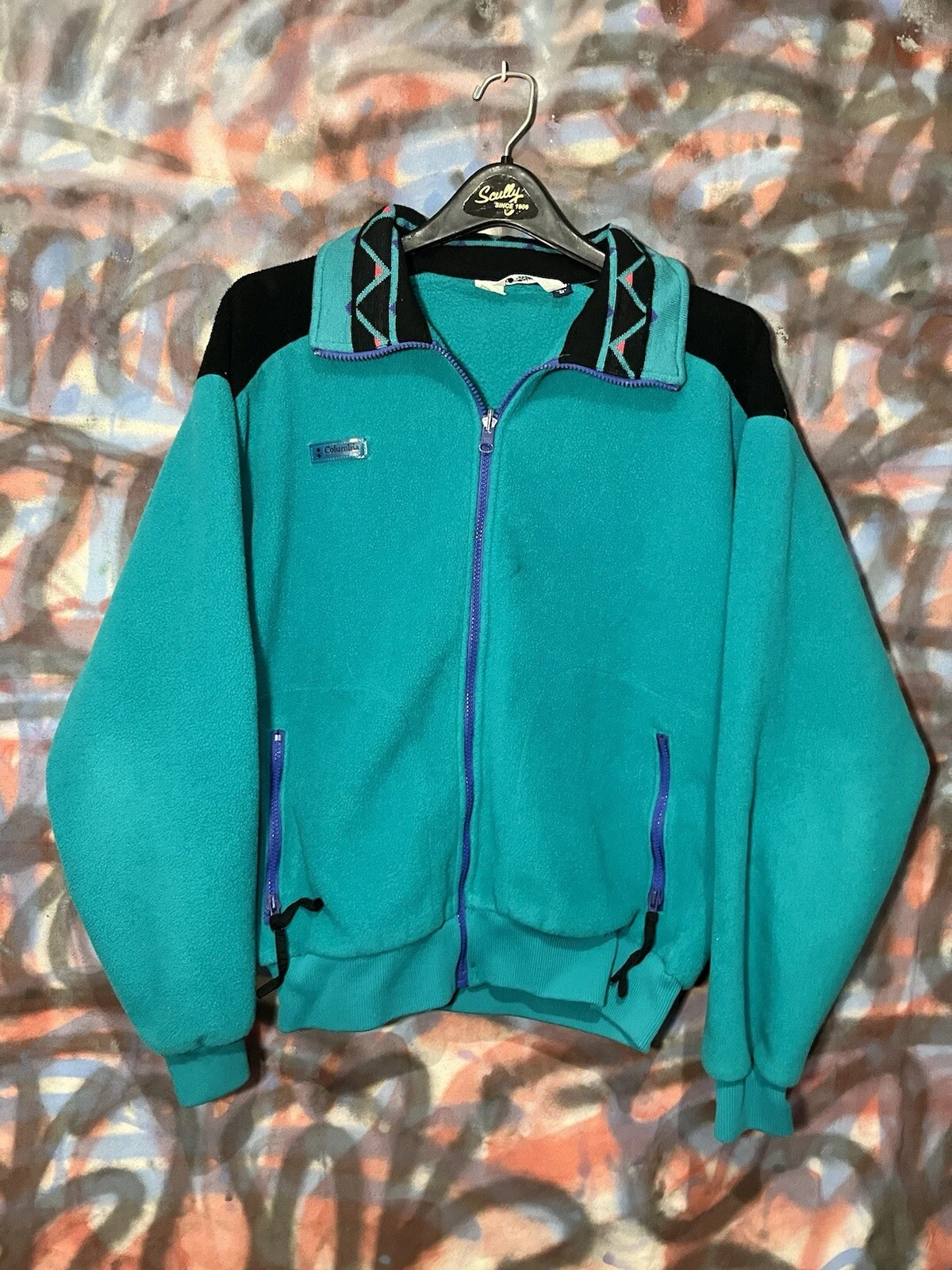 Vintage Columbia Jacket Sweater Fleece Zip Up Size M