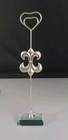 Rare Set of 8 Silver metal jewel Fleur De Lis Photo-Placecard-Buffet Holder EUC — photo 2