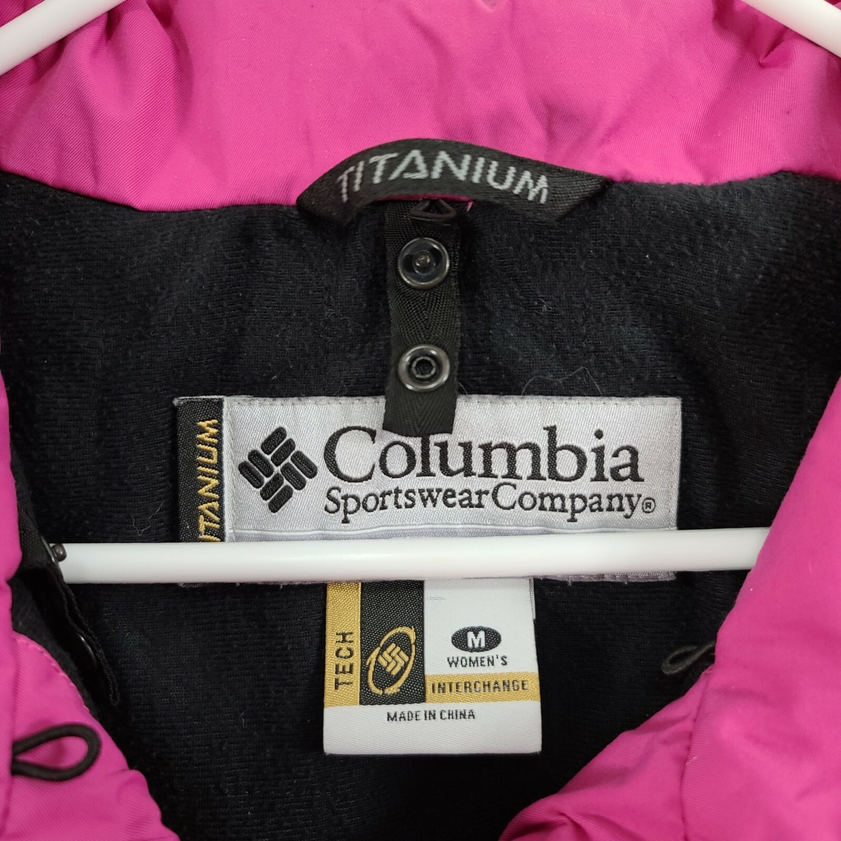 Columbia Omni-Tech Titanium Interchange Black Pink Sz M Women's