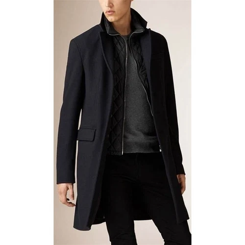 Cappotto uomo lana cashmere Burberry Melton con gilet rimovibile taglia XXL