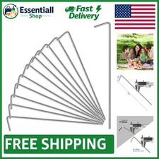 17 Pack Heavy Duty Tent Stakes with Hook Tops for Ultimate Stability