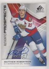 2019-20 Upper Deck SP Game Used CHL Edition Blue Matthew Robertson #2 Auto 08uf