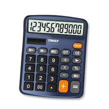 12 Digits Desktop Calculator with Large LCD Display and Sensitive Deep Blue