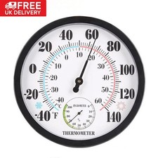 9.84'' Large Wall Hanging Thermometer Meter Indoor Outdoor Garden Patio Office