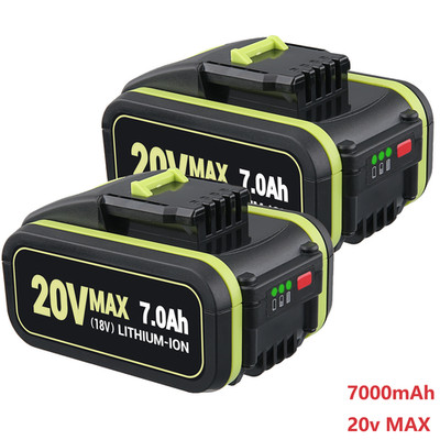 2X 20V 7.0AH Li-ion Battery for Worx WA3553 WA3551 WA3551.1 WA3553.1 WA3553.2