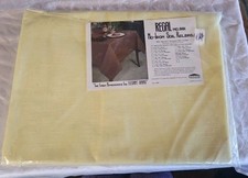 Village Linens Vintage Regal Yellow Round Tablecloth Made Of Dacron By Dupont