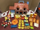 Vintage 1980 Fisher Price Little People Family Playhouse Lot House Cars Figures