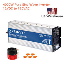 4000W 8000W Peak Pure Sine Wave Inverter DC 12V to AC 110V 120V Car Solar Power