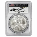 2023 American Silver Eagle $1 FDOI Thomas Cleveland Signature PCGS MS 70