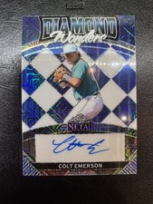 2024 Leaf Metal Baseball Colt Emerson Auto Diamond Wonders Mojo Blue Auto /7