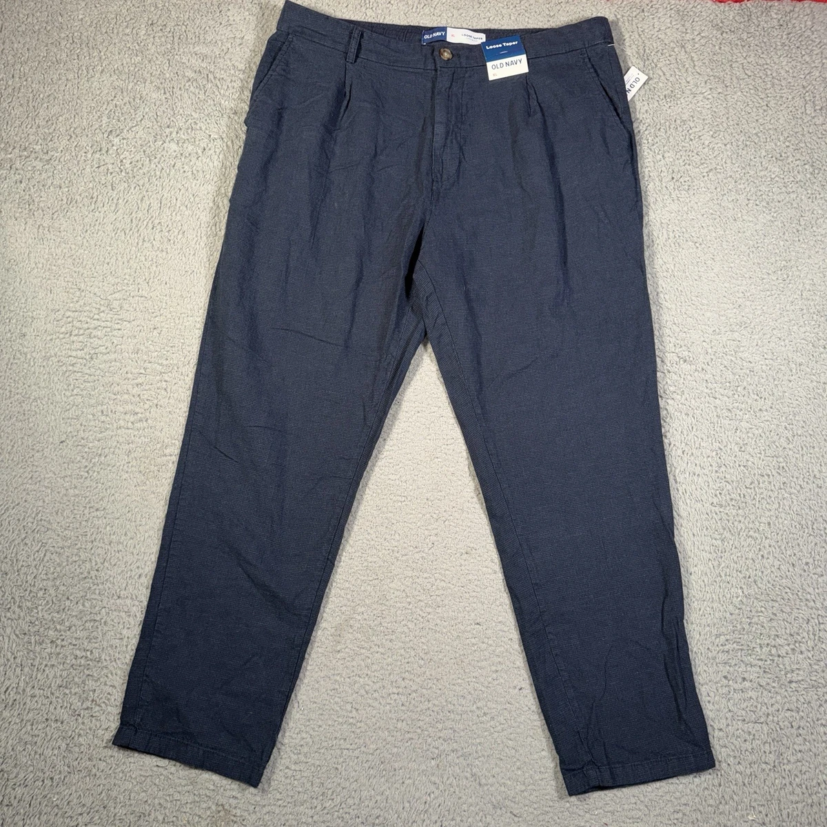 NAVY Blue Linen Pants for Men for sale | eBay