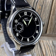 IWC Marriage Watch 1905 Original Pocket Movement 48mm Custom Military Black Dial