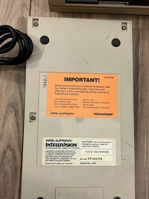1983 Mattel Intellivision Computer Module & Keyboard Model 4182 & 4184 Untested