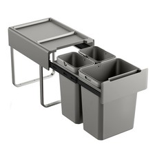 B-Ware SVITA EMCombo40 Einbaumülleimer 40L 3 Fächer mit Deckel Mülltrennsystem