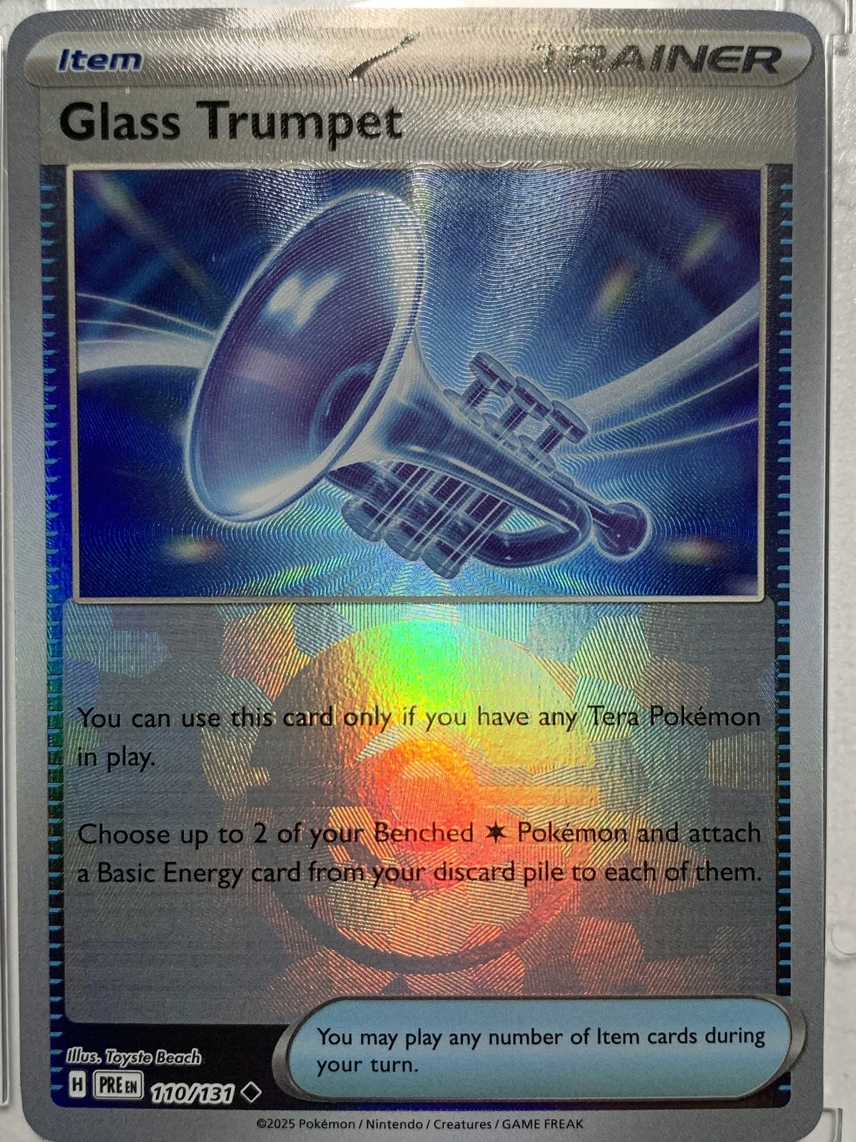 Glass Trumpet 110/131 Uncommon SV: Prismatic Evolutions Near Mint