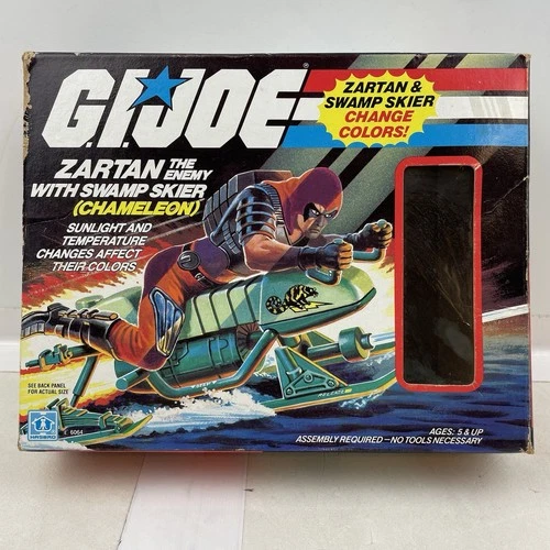 1984 GI Joe Zartan Swamp Skier BOX ONLY Hasbro Chameleon Original Packaging G.I.