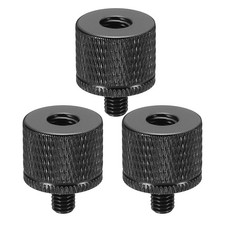 Tripod Screw Adapters Camera Screw Mount 1/4" Female to M5 Male Black 3Pcs