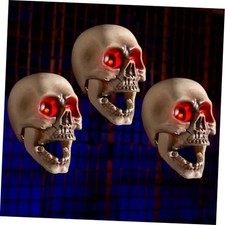 Halloween Animatronic Skull Decorations,Sound Activated Skeleton Heads with