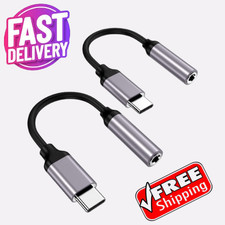 USB Type C to 3.5mm Headphone Jack Adapter 2-Pack for iPhone 15, Samsung, Pixel
