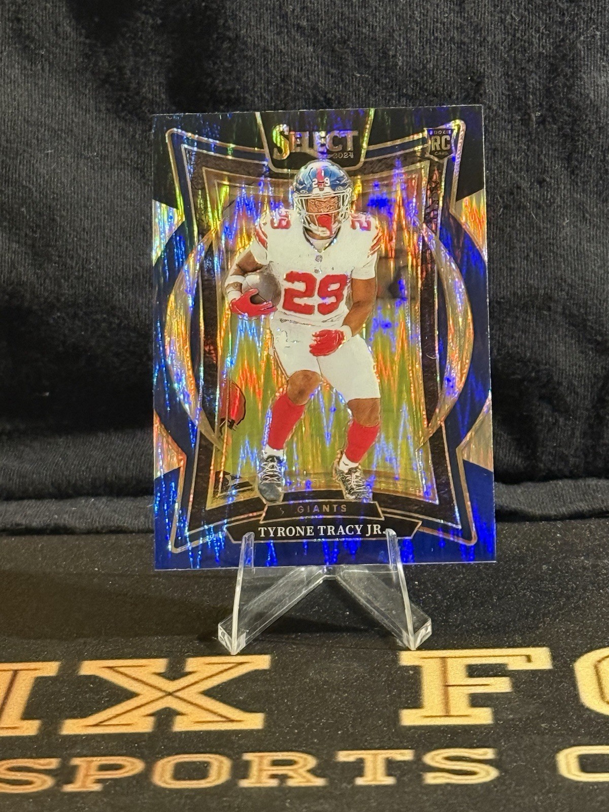 2024 Select Concourse Tyrone Tracy Jr Black And Blue Shock Prizm #61