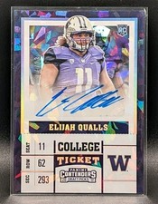 Elijah Qualls 2017 Contenders Cracked Ice /23 Auto UW Huskies