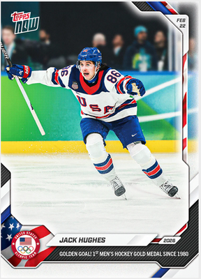 #ad #ad 2026 Topps Now Winter Olympics Golden Goal Gold Medal USA 18 Jack Hughes PRESALE $7.99