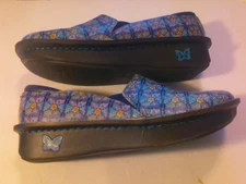 Alegria Debra Rose's Blue Quilt Slip on Leather  Women's Clog Shoe  39/8.5