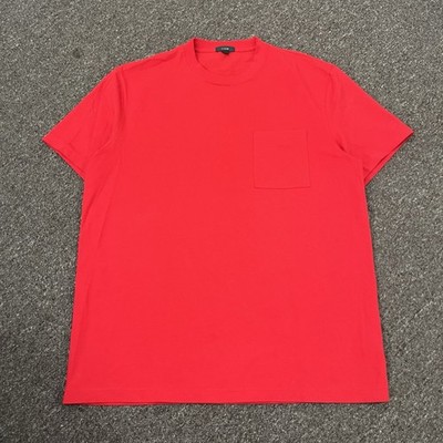 J Crew Vintage 90s Oarsman Label Red Crewneck Pocket T Shirt Men s XL Normcore