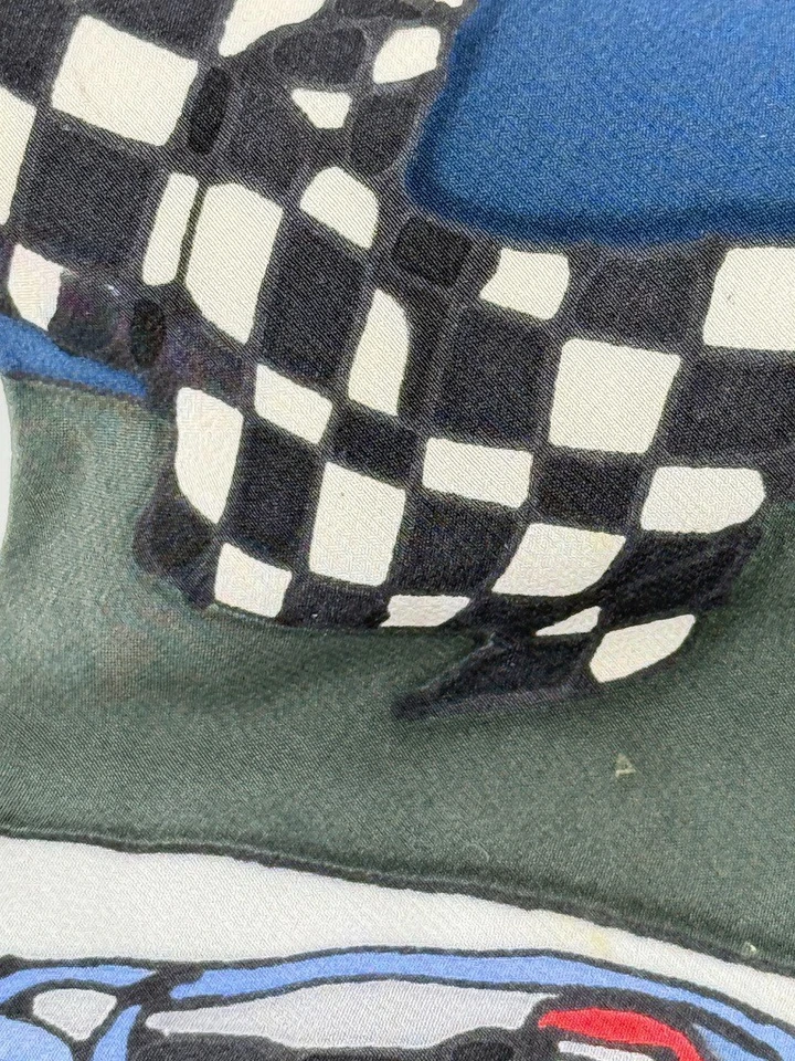 Corbata Robert Daskal 100 % seda coche de carreras Wayne Fellman arte a cuadros bandera corbata Foto 4 de 4