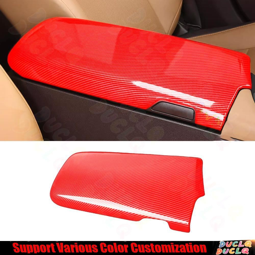 For Lexus ES250 300h 350 19-24 Red Carbon Fiber Middle Console Armrest Box Panel