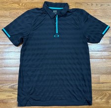 Oakley Regular Fit Black Golf Athletic Casual Shirt Men's M