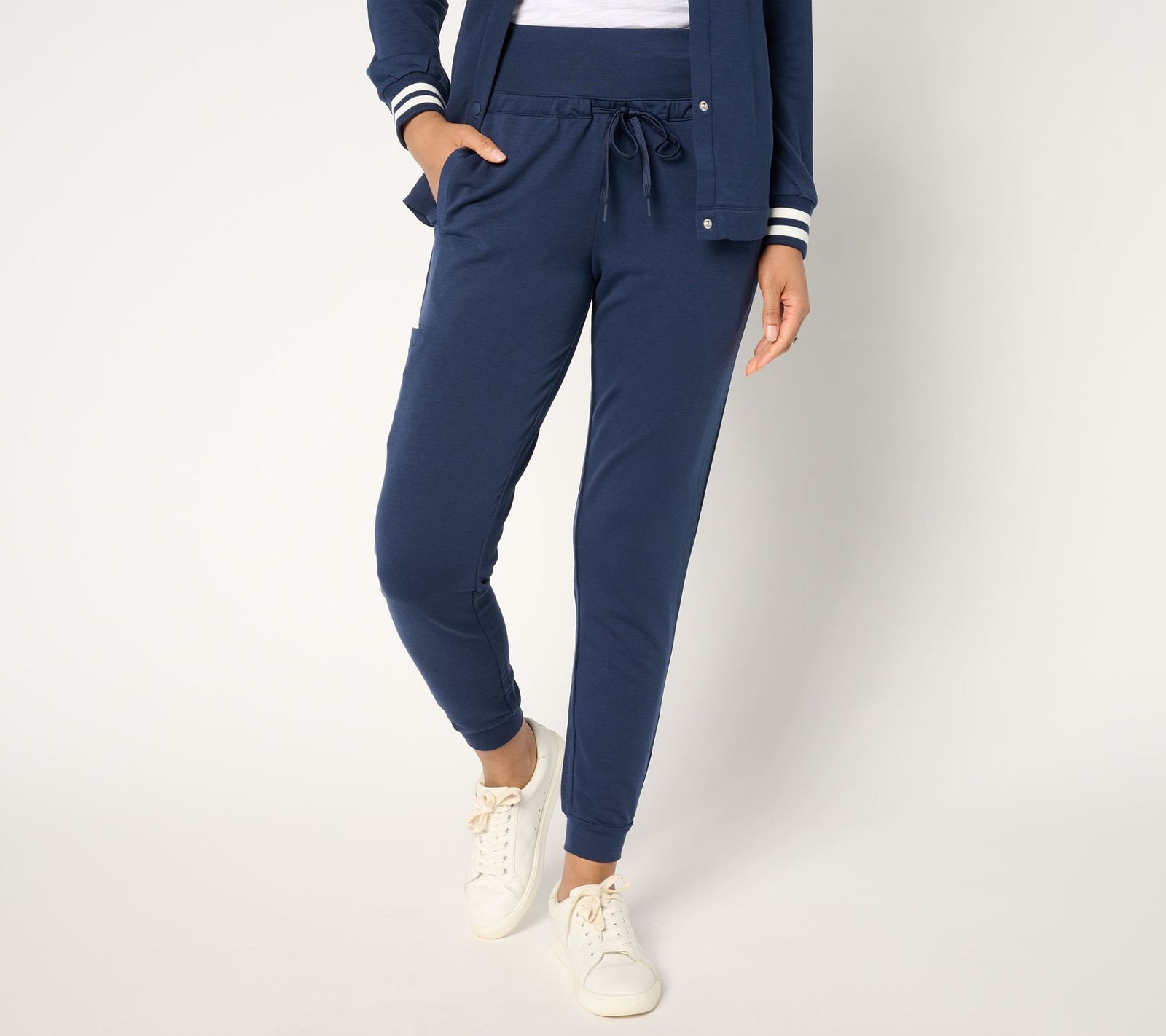 Cuddl Duds Women's Pants Sz XL Lightw Comfort Cargo Jogger Blue A676557